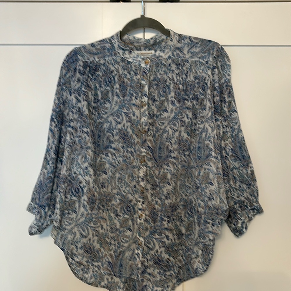 Anthropologie Pilcro cotton paisley blouse sz Small